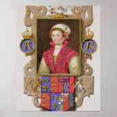 Portrait von Anne Boleyn (1507-36), 2. Königin von Poster (Vorne)