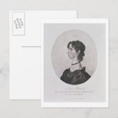 Portrait von Anne Bronte (1820-49) aus einem zeich Postkarte (Vorne/Hinten)