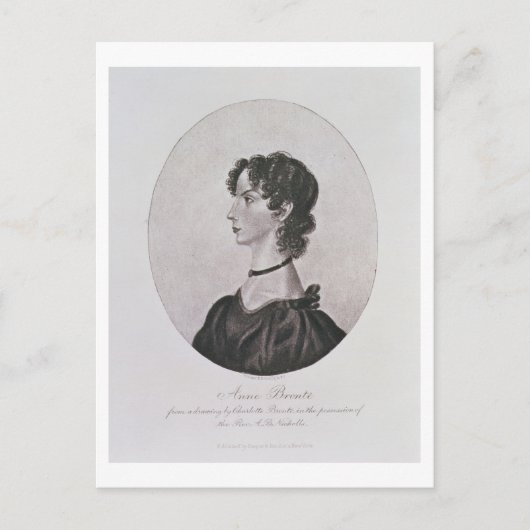 Portrait von Anne Bronte (1820-49) aus einem zeich Postkarte (Vorderseite)