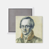 Portrait von Anton A. Delvig, 1830 Magnet (Vorderseite/Rückseite)