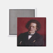 Portrait von Anton Grigorjewitsch Rubinstein, 1881 Magnet (Vorderseite/Rückseite)