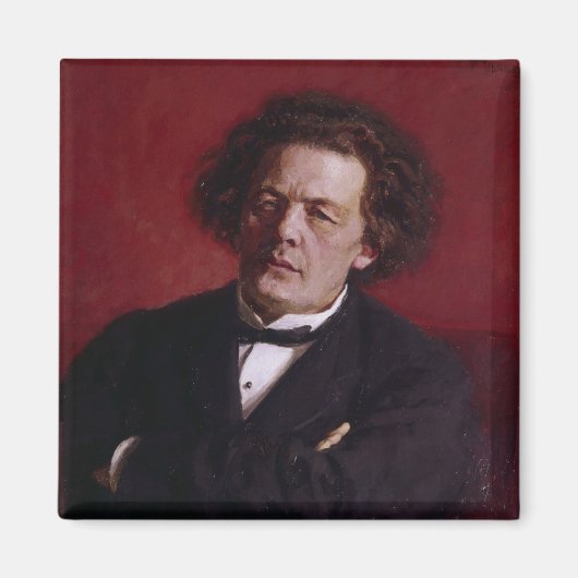 Portrait von Anton Grigorjewitsch Rubinstein, 1881 Magnet (Vorne)