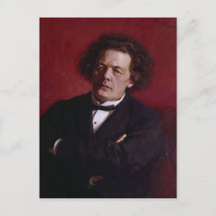 Portrait von Anton Grigorjewitsch Rubinstein, 1881 Postkarte