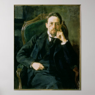 Portrait von Anton Pavlowitsch Tschechow, 1898 Poster