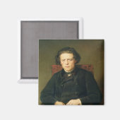 Portrait von Anton Rubinstein 1870 Magnet (Vorderseite/Rückseite)