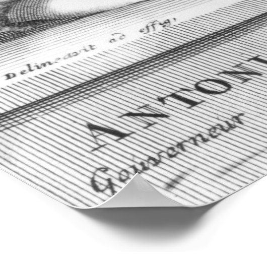 Portrait von Antony van Diemen Poster (Ecke)