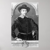 Portrait von Antony van Diemen Poster (Vorne)