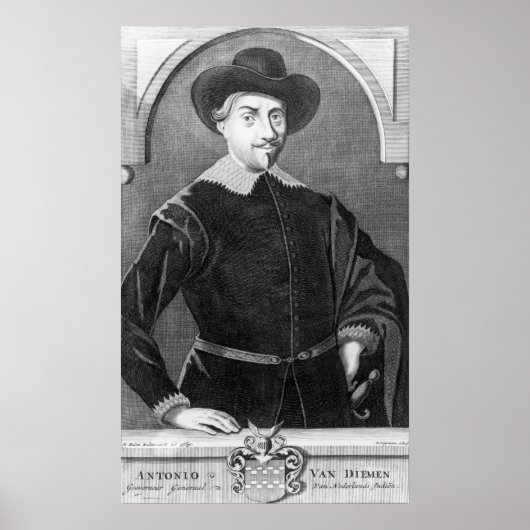 Portrait von Antony van Diemen Poster (Vorne)