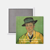 Portrait von Armand Roulin von Vincent van Gogh Magnet (Vorderseite/Rückseite)