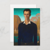Portrait von Arnold Pyle, 1930 von Grant Wood Begleitkarte (Vorne/Hinten)