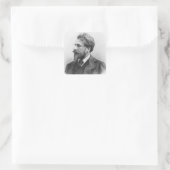 Portrait von Arthur Schnitzler Quadratischer Aufkleber (Tasche)