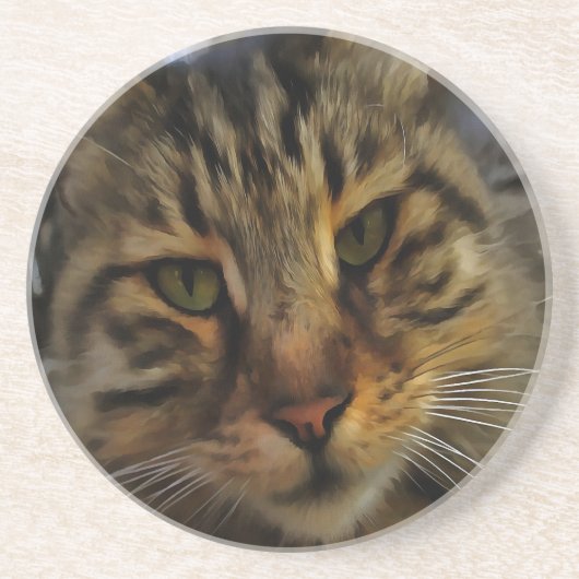 Portrait von Artistic Pet, lang haarige Tablette, Getränkeuntersetzer (Vorne)