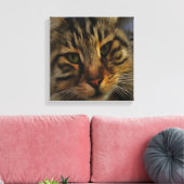 Portrait von Artistic Pet, lang haarige Tablette, Leinwanddruck (Insitu (Wohnzimmer))