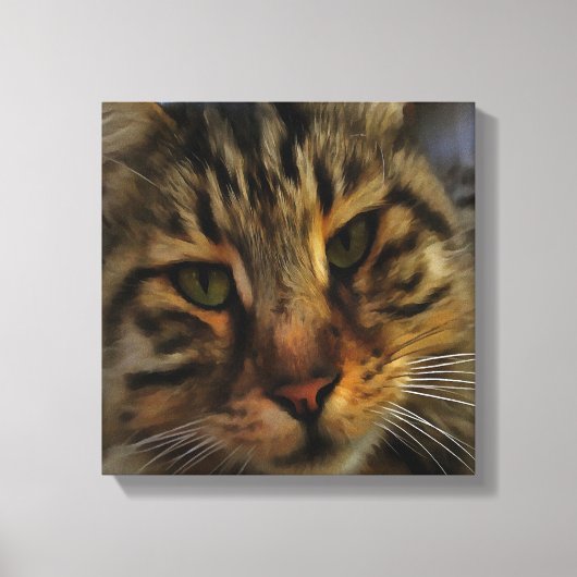 Portrait von Artistic Pet, lang haarige Tablette, Leinwanddruck (Vorderseite)