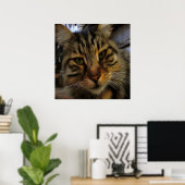 Portrait von Artistic Pet, lang haarige Tablette, Poster (Heimbüro)