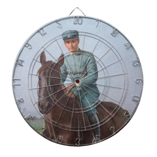 Portrait von Attilio Triboletti (Cavalry Soldier) Dartscheibe (vorne)