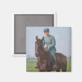 Portrait von Attilio Triboletti (Cavalry Soldier) Magnet (Vorderseite/Rückseite)