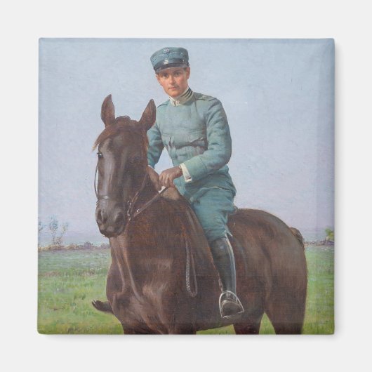 Portrait von Attilio Triboletti (Cavalry Soldier) Magnet (Vorne)