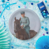 Portrait von Attilio Triboletti (Cavalry Soldier) Pappteller (Party)