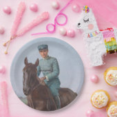 Portrait von Attilio Triboletti (Cavalry Soldier) Pappteller (Party)