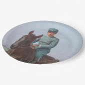 Portrait von Attilio Triboletti (Cavalry Soldier) Pappteller (Schrägansicht)