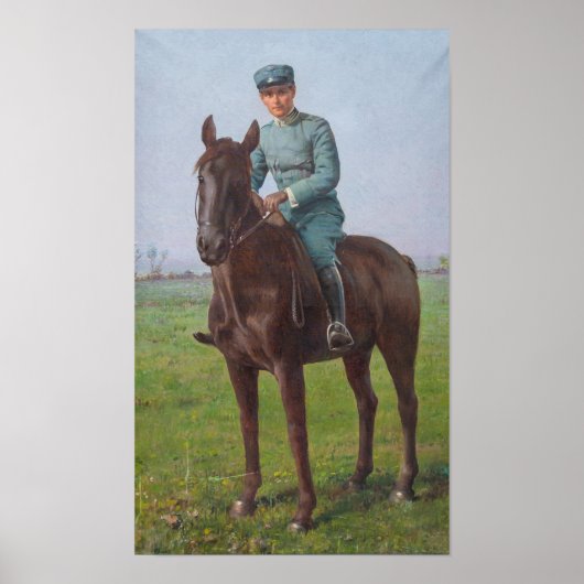 Portrait von Attilio Triboletti (Cavalry Soldier) Poster (Vorne)