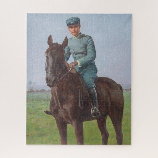 Portrait von Attilio Triboletti (Cavalry Soldier) Puzzle (Vertikal)