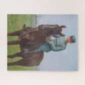 Portrait von Attilio Triboletti (Cavalry Soldier) Puzzle (Horizontal)