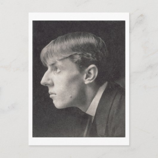 Portrait von Aubrey Beardsley (1872-1998) von Fred Postkarte (Vorderseite)