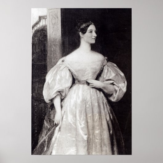 Portrait von Augusta Ada Byron Poster (Vorne)