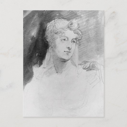 Portrait von Augusta Leigh Postkarte (Vorderseite)