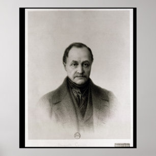 Portrait von Auguste Comte , französischer Philoso Poster