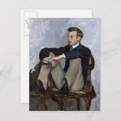 Portrait von Auguste Renoir , 1867 Postkarte (Vorne/Hinten)