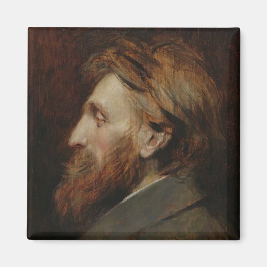 Portrait von Auguste Rodin 1881 Magnet (Vorne)