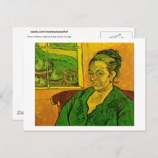 Portrait von Augustine Roulin, Van Gogh Fine Art Postkarte (Vorne/Hinten)