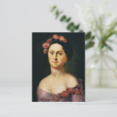 Portrait von Avdotia Istomina, 1830er Postkarte (Stehend Vorderseite)