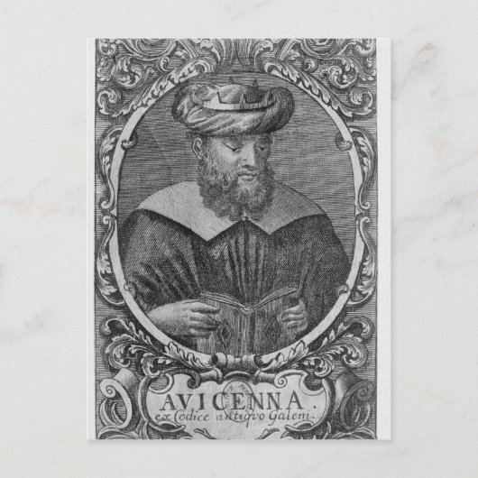 Portrait von Avicenna Reading Postkarte (Vorderseite)