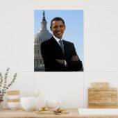 Portrait von Barack Obama Poster (Küche)