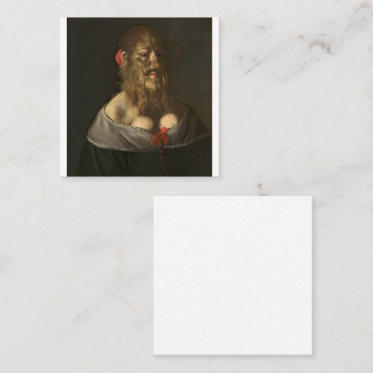 Portrait von Barbara Van Beck Kuriositäten und Odd Quadratische Visitenkarte (Vorne/Hinten)