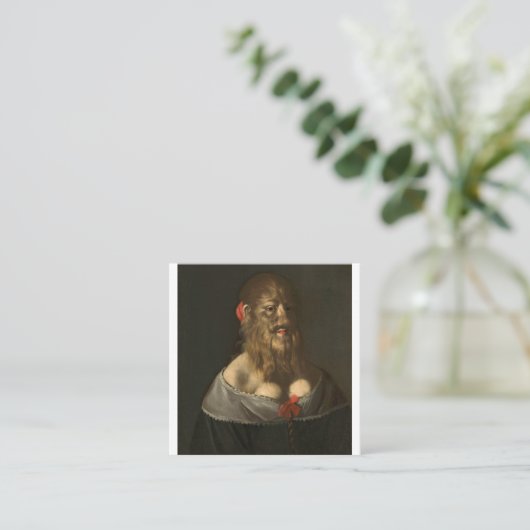 Portrait von Barbara Van Beck Kuriositäten und Odd Quadratische Visitenkarte (Stehend Vorderseite)