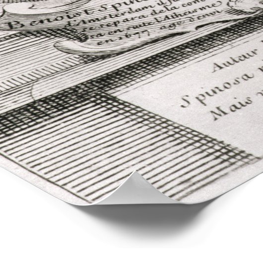 Portrait von Baruch oder Benedikt Spinoza Poster (Ecke)