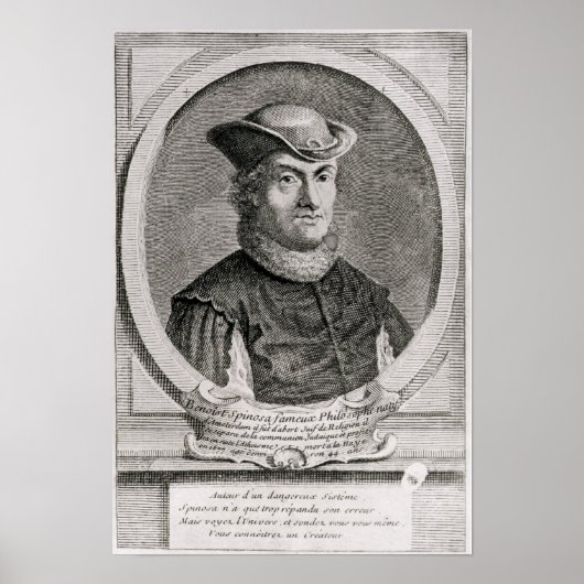 Portrait von Baruch oder Benedikt Spinoza Poster (Vorne)