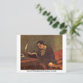Portrait von Baudelaire von Gustave Courbet Postkarte (Stehend Vorderseite)