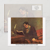 Portrait von Baudelaire von Gustave Courbet Postkarte (Vorne/Hinten)