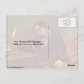 Portrait von Baudelaire von Gustave Courbet Postkarte (Rückseite)