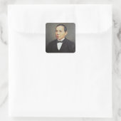 Portrait von Benito Juarez , 1948 Quadratischer Aufkleber (Tasche)