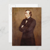 Portrait von Benjamin Disraeli Postkarte (Vorne/Hinten)