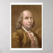 Portrait von Benjamin Franklin (1706-1790), von 'L Poster (Vorne)
