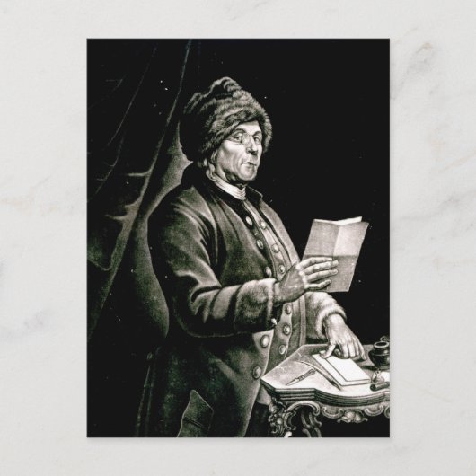 Portrait von Benjamin Franklin, 1777 Postkarte (Vorderseite)
