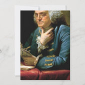 Portrait von Benjamin Franklin Einladung (Vorderseite)